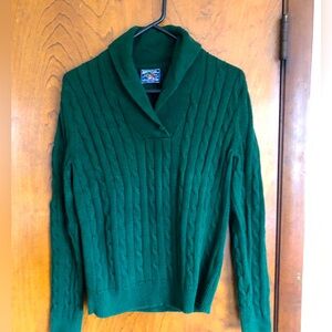 American Living Green Cable Knit Women's Sweater